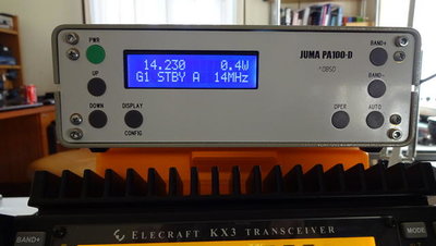 PA-100D, F-Sense, showing frequency and I/P power (0.4W)