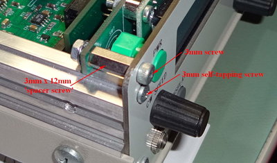Close-up view of TRX-2 front panel.